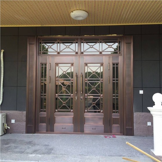 泰明门业 酒店玻璃铜门案例图片