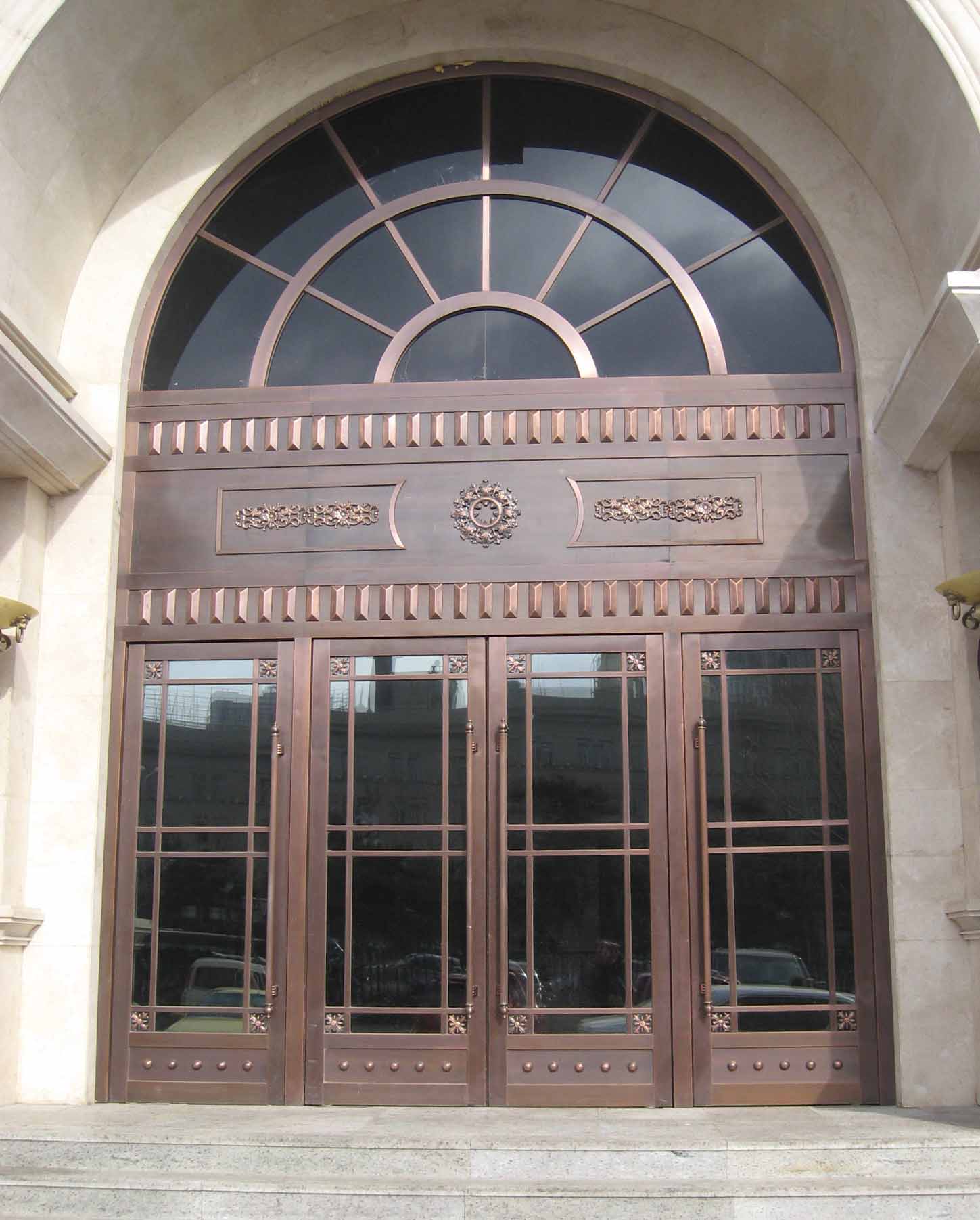泰明酒店玻璃铜门