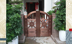 青岛定制庭院铜门安装案例