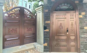山东铜门安装案例